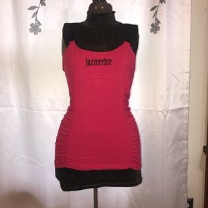 Jazzercise Athletic Top with Built-in Shelf Bra, size M